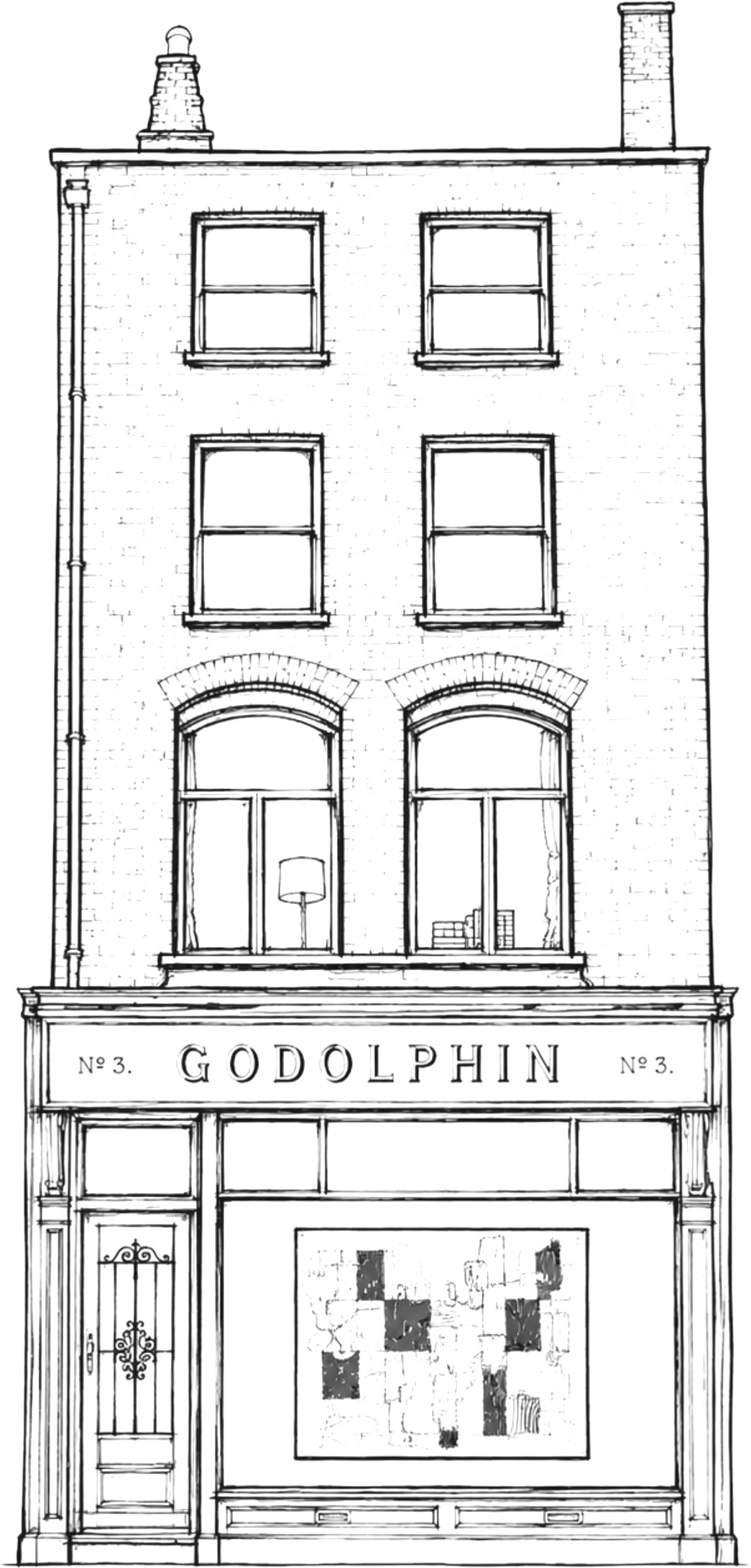 Illustration of the gallery at No. 3 Nassau Street